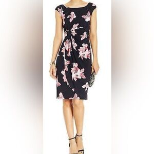 Floral Black and Pink Women's Dress